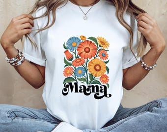 Mama PNG z kwiatami, kwiatowy clipart, element rzemiosła cyfrowego, projekt na Dzień Matki, ilustracja do druku