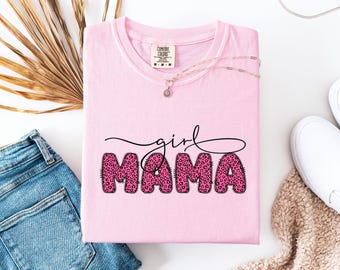 Girl Mama PNG, Digital Download, Girl Mom Clipart, Motherhood Graphic, Printable Design, Girl Mama Art