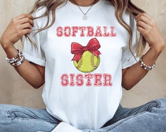 Softball Sister Distressed PNG, Sports Sister Design, Baseball Sister PNG, Instant Download, Digital Download