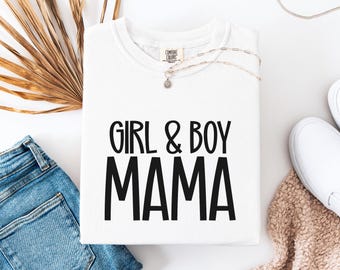 Dziewczynka i chłopiec Mama PNG, grafika macierzyństwa (pobieranie cyfrowe)