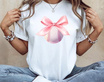 Pink Baseball png, Coquette Vintage Baseball Bow Png, Coquette Baseball Png Shirt Design,Game Day Baseball Sublimation, Baseball and Bow Png