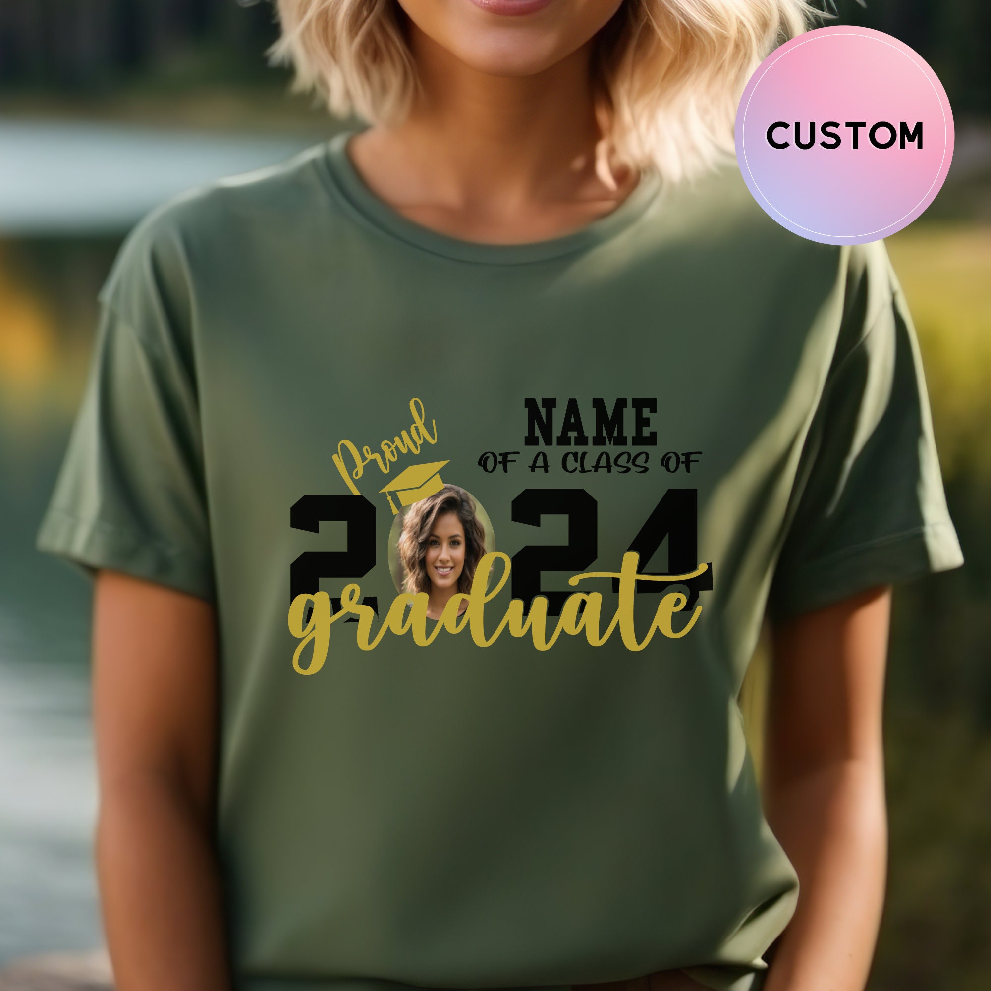 Custom Graduation Shirt, Proud Family of a 2024 Graduate T-Shirt, Graduate Friends Tee, Graduation Family Squad, Senior 2024 Tshirt