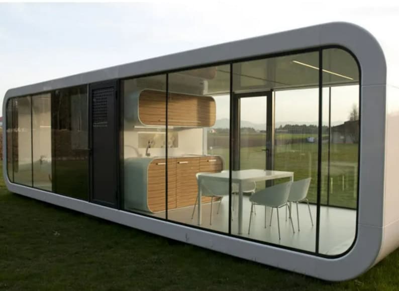 Prefab Modern Tiny House 20ft and 40ft Modular Cabin House, Tiny Home, B&B, Office, Kiosk, Pool House, bar, Restroom SHIPPING INCLUDED image 1