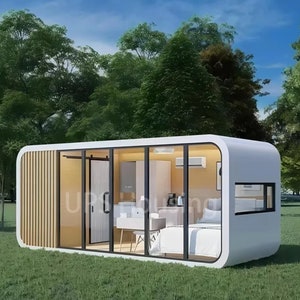 Prefab Modern Tiny House 20ft and 40ft Modular Cabin House, Tiny Home, B&B, Office, Kiosk, Pool House, bar, Restroom SHIPPING INCLUDED image 4