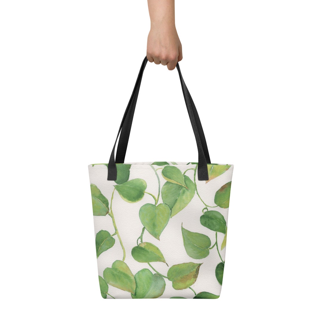 Gota Patti-Embroidered Canvas Travel Pouch with Green Leaf Vine main image 1