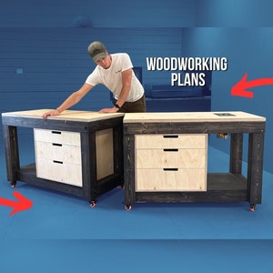 The Transforming Workbench Plans, Workbench Plans, Mobile Workbench Table Plans, DIY Adaptable Workbench, Work Table Plans