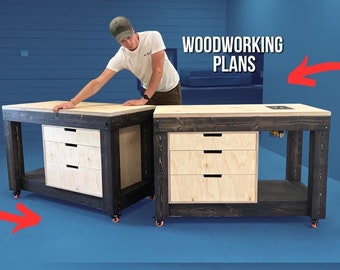 Transforming Workbench Plans: DIY Mobile Work Table (PDF Pattern)