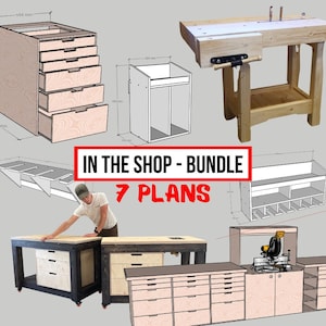 WOODSHOP Woodworking Plans Bundle, DIY Build Plans, Woodworking Plans, Digital Download, PDF file