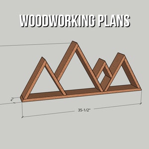 Mountain Shelf Plans, DIY Build Plans, Woodworking Plans, Digital Download, PDF file