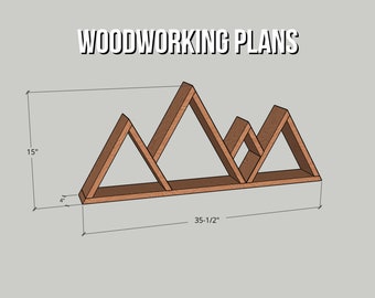 Mountain Shelf Plans, DIY Build Plans, Woodworking Plans, Digital Download, PDF file