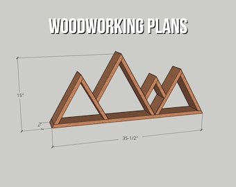 Mountain Shelf Plans, DIY Build Plans, Woodworking Plans, Digital Download, PDF file