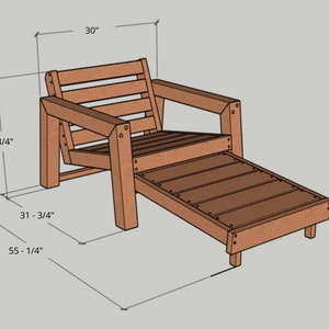 DIY Outdoor Lounge Chair Woodworking Plans (digital Download) - Etsy