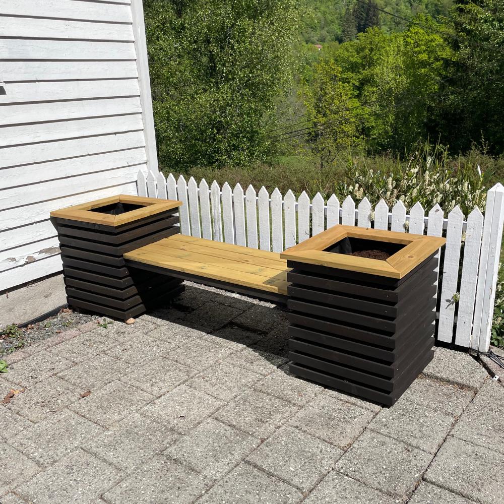 DIY Planter Box With Bench Woodworking Plans (PDF Download) - Etsy