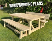 Outdoor Furniture Set Woodworking Plans: Table & Bench (PDF Download)