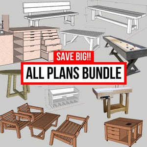 HUGE Woodworking Plans Bundle, DIY Build Plans, Woodworking Plans, Digital Download, PDF file