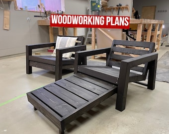 DIY Outdoor Lounge Chair Woodworking Plans (digital Download)