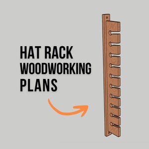 Peut inclure: Plans de menuiserie DIY pour un porte-chapeau. Les plans montrent un porte-chapeau en bois avec 10 emplacements pour chapeaux.