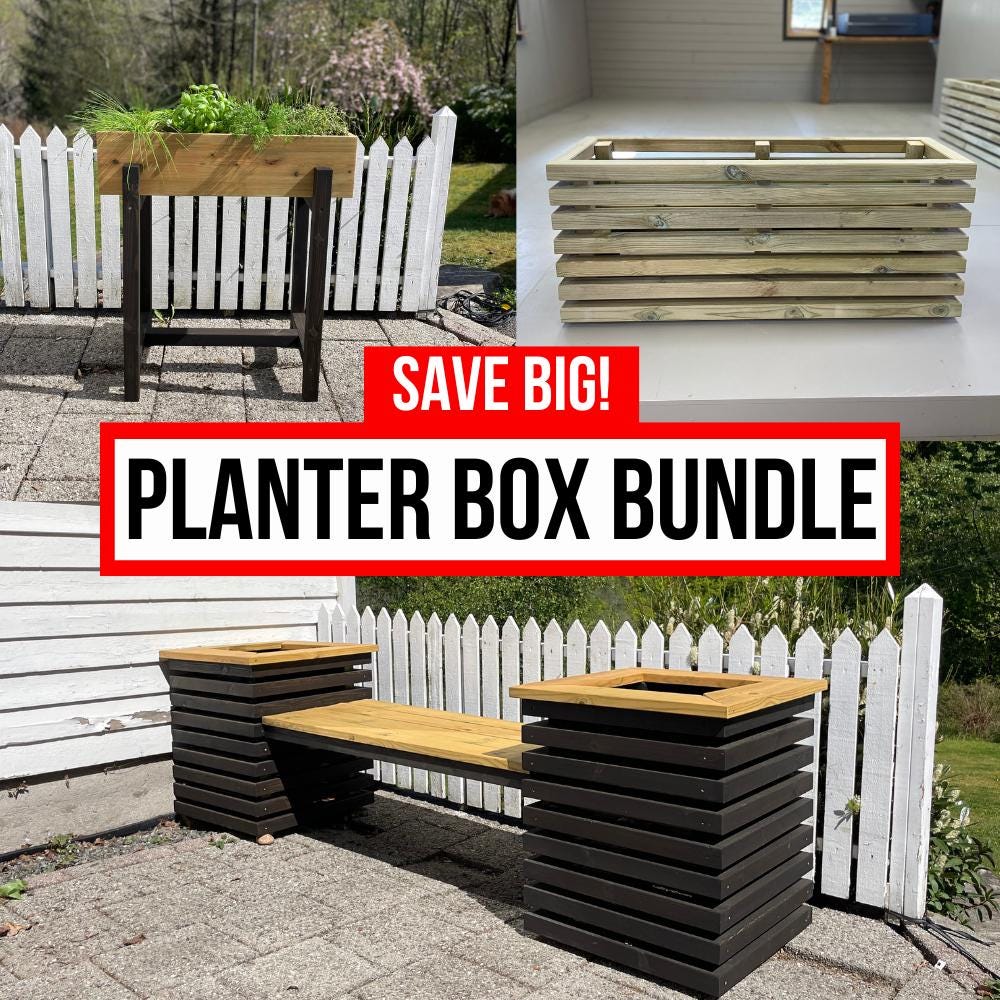 DIY Planter Box Plans Bundle: 3 Woodworking Projects (PDF Download) - Etsy
