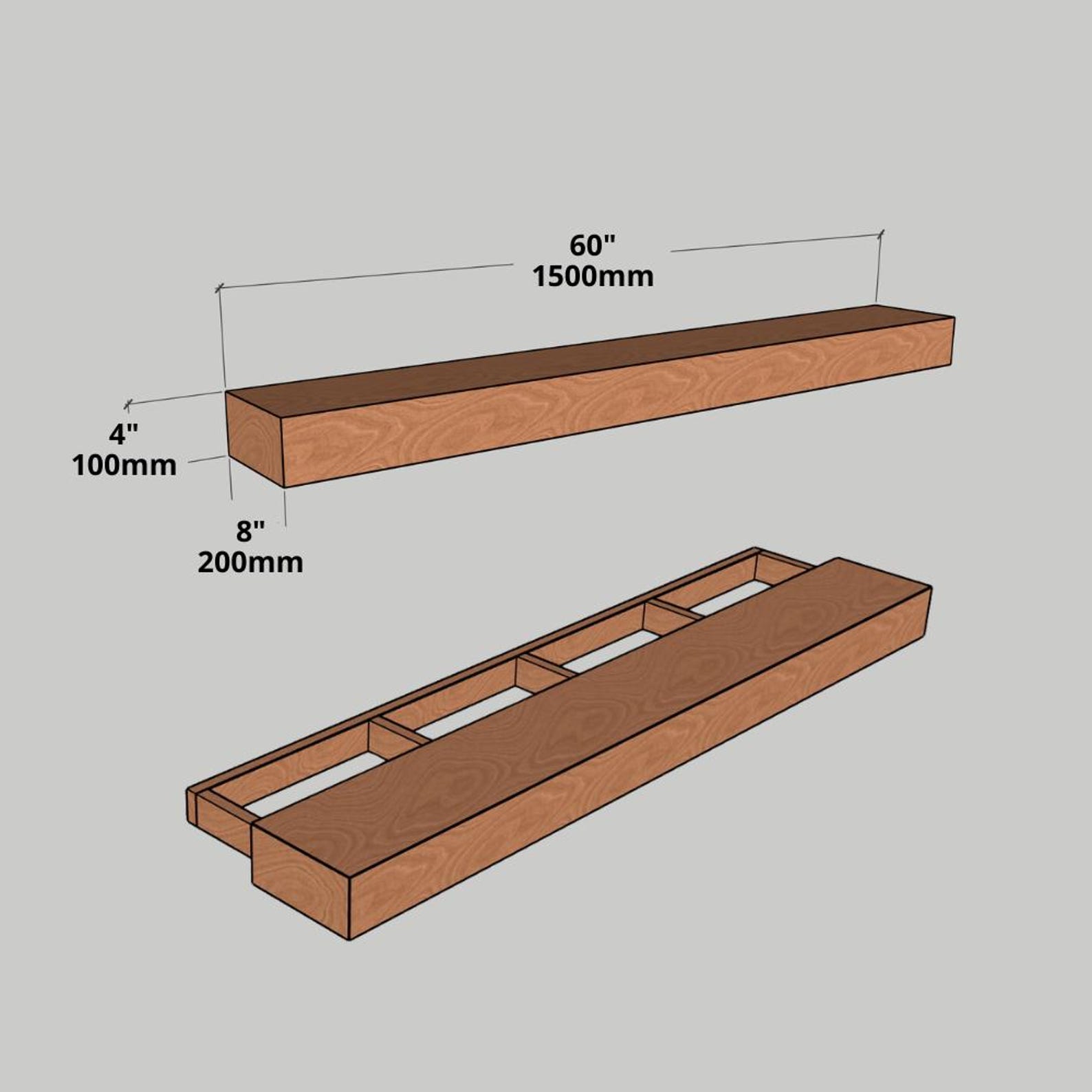 DIY Fireplace Mantel Woodworking Plans: Distressed Floating Shelf (PDF