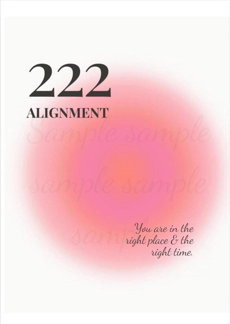Alignment 222 222 Alignment Printable | Angel Number Wall Art | Spiritual Digital ...