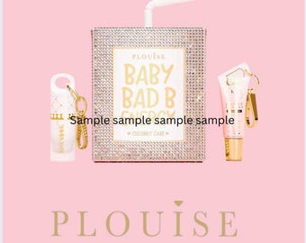 Lámina de arte mural inspirada en P.Louise: Baby Bad B Energy / Póster de pastel de coco glamuroso / Decoración de maquillaje rosa con estética para habitación