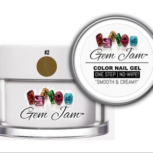 No-Wipe, One Step Nail Gel | #2 | Milk Chocolate | 1/2 oz. jar