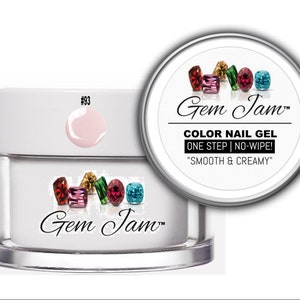 No-Wipe, One Step Nail Gel | #93 | Feather Light Pink | 1/2 oz. jar