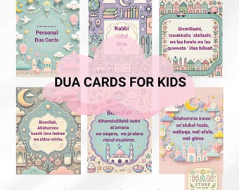 10 Easy Duas for Kids- Printable Islamic Flashcards |Fun Educational Set for Muslim Children |Perfect for Homeschooling & Ramadan Activities