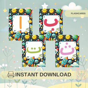 Digital Flashcards for Little Learners! ARABIC ALPHABET FLASHCARDS | Colorful Digital Set | Quran | Islamic Homeschool | Instant Download