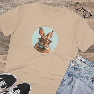 Hasencoolness Von der Natur inspirierter Stil Ostergeschenk Bio-T-Shirt Unisex Bild 4