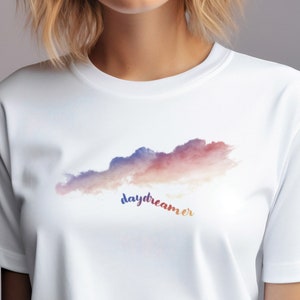 Cloud Graphic Tee, Positive Vibe T-shirt, Daydreamer Tee, Cotton T-shirt, Unisex Tee, Positive Graphic Tee, Sky T-shirt, White Cloud Tee