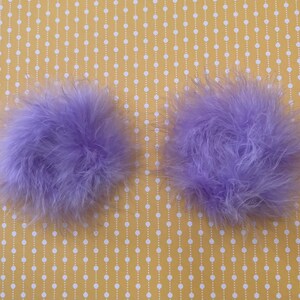 Pigtail Clips, Marabou Feather Princess Puffs image 1
