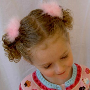 Pigtail Clips, Marabou Feather Princess Puffs image 2