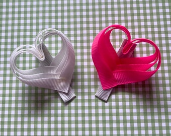 Heart Hair Clip Set - Stylish Pink Accessory for Girls