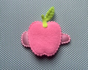 Pink Apple Toddler Girl Snap Clip, great gift for fall and back to school