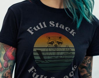 Full Stack-utvecklare T-shirt: Rolig programmerare-gåva - Retrodesign