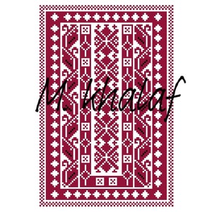 Modern Palestinian tatreez pattern