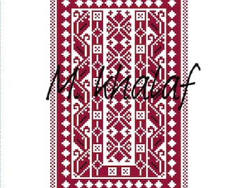 Modern Palestinian tatreez pattern