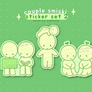 Paar groene kerel blinde doos stickers set, snuisterijen, leuk paar cadeau sticker, vrienden sticker, hart liefde sticker, grappige meme sticker voor haar