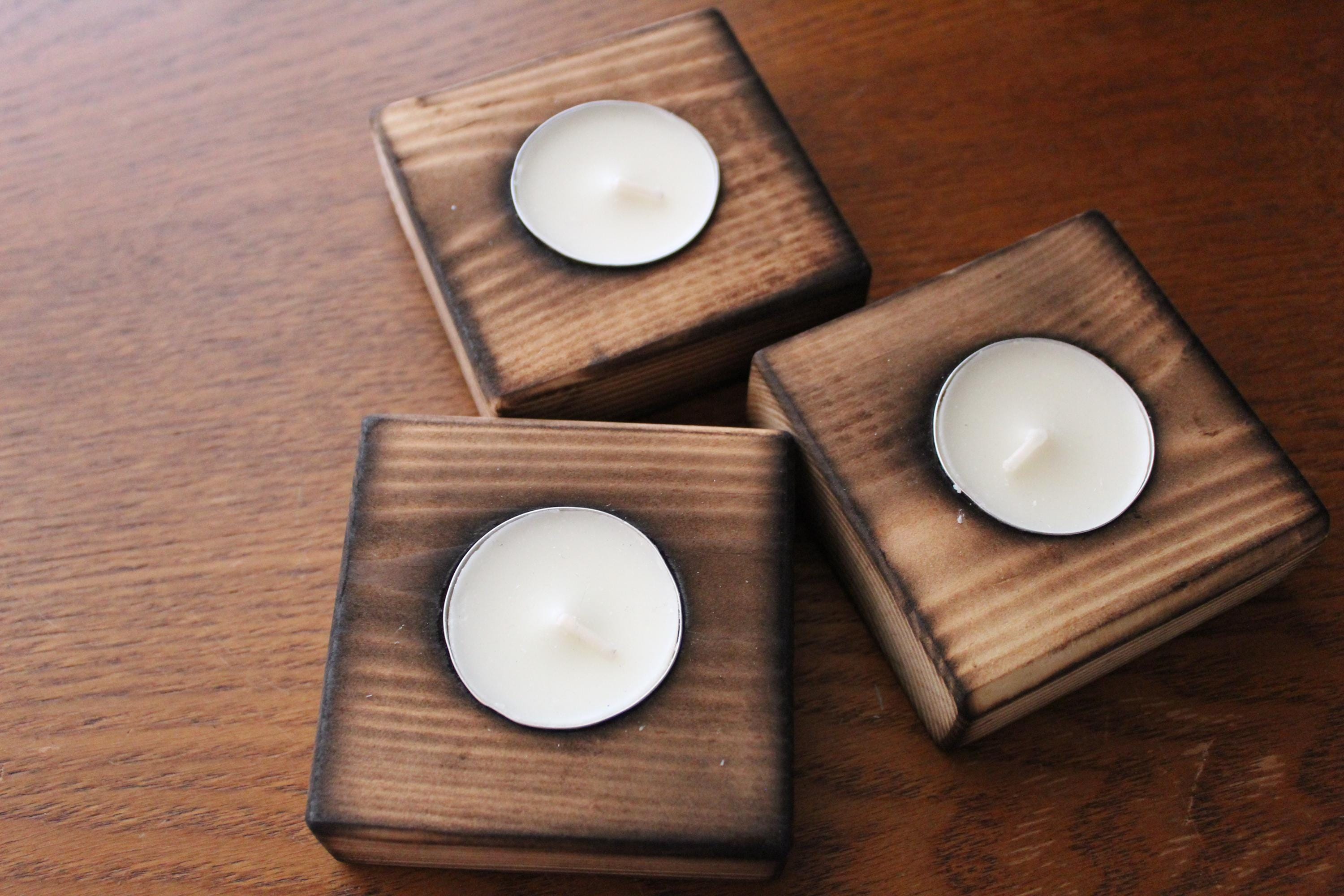 Simple Wooden Glow – Handcrafted Table Accent