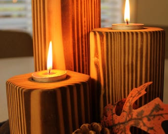 Rustic Timber Trio – Handmade Mood Accent Set