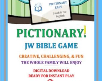 JW Printable Bible Game - Pictionary - Family Worship Activity for Kids & Families (Instant Download)