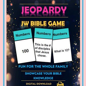 JW Printable Bible Game - Jeopardy - Family Worship activity (Online Play Link Included)