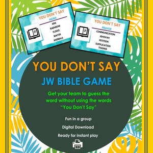 JW Bible You Don&#39;t Say Game for Family Worship Night