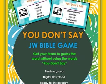 Juego bíblico imprimible de JW: ¡No me digas! - Actividad para el culto familiar (Descarga instantánea)