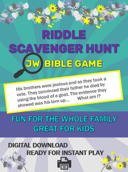 JW Bible Riddle Home Scavenger Hunt for Family Worship Night - Etsy