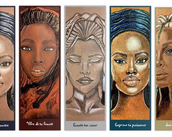 Lot of 5 “Women of the world” bookmarks of your choice