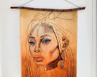 “Dreadlocks Woman” Tapestry