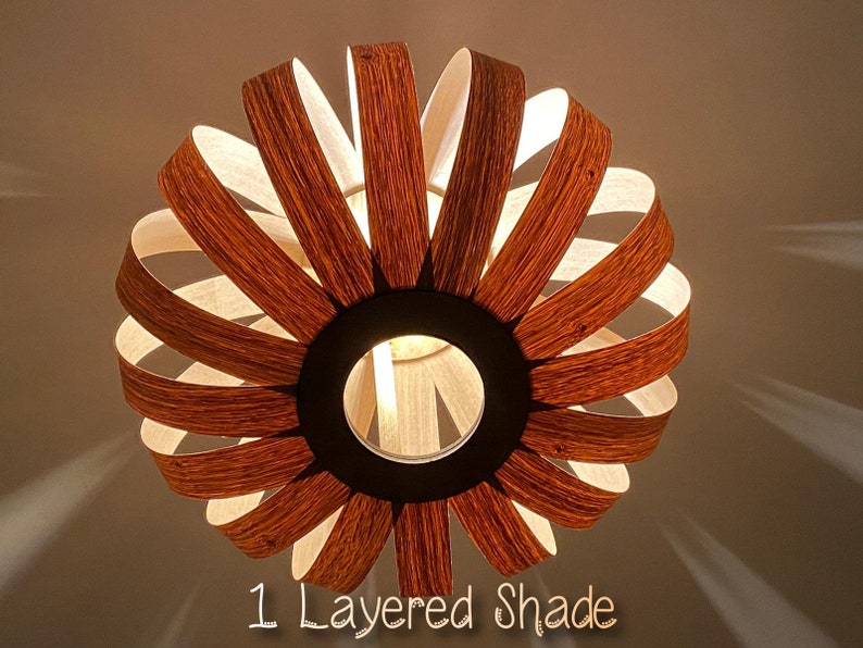 Pumpkin Light Wooden Pendant Ceiling Shade image 7