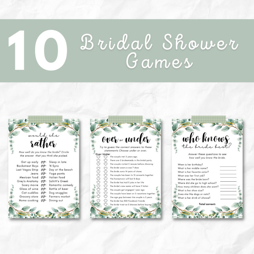 Bridal Shower Printable Games Blue Floral Bridal Shower Games Wedding Shower Games Modern